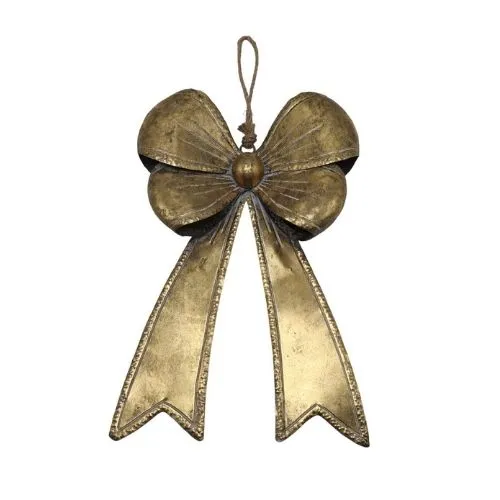 Nœud décoratif en métal doré antique