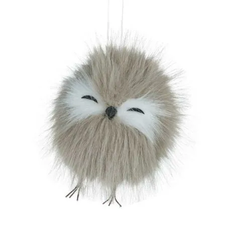 Décoration de hibou gris debout