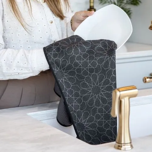 Linge à vaisselle gaufré "Noir sombre" - K5 Clothings