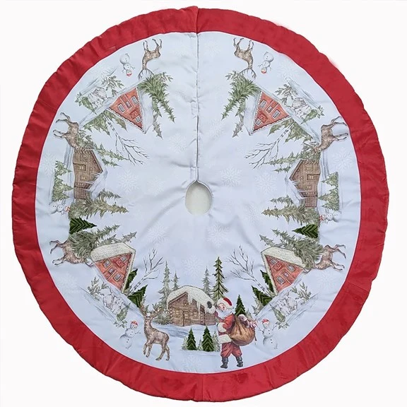 Jupe de sapin de Noël paysage hivernal