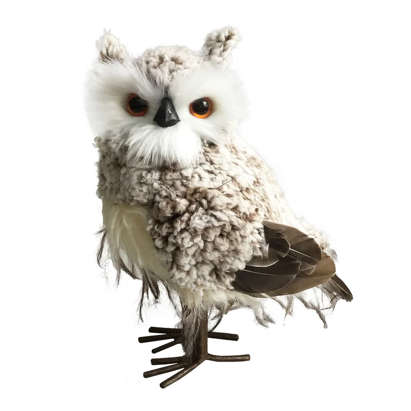 Hibou décoratif brun