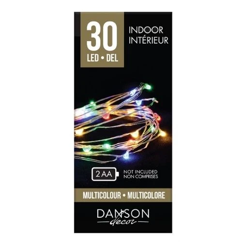 Jeu de 30 lumières au LED multicolores