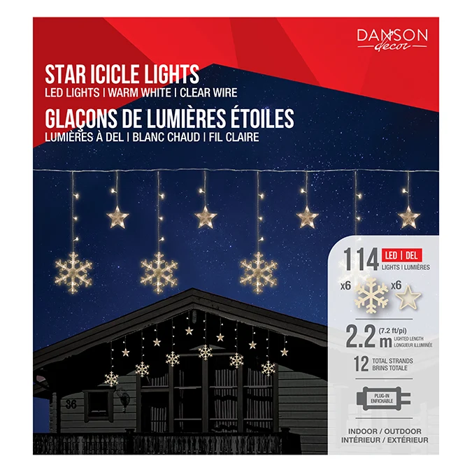 Jeu de 12 lumières blanc chaud