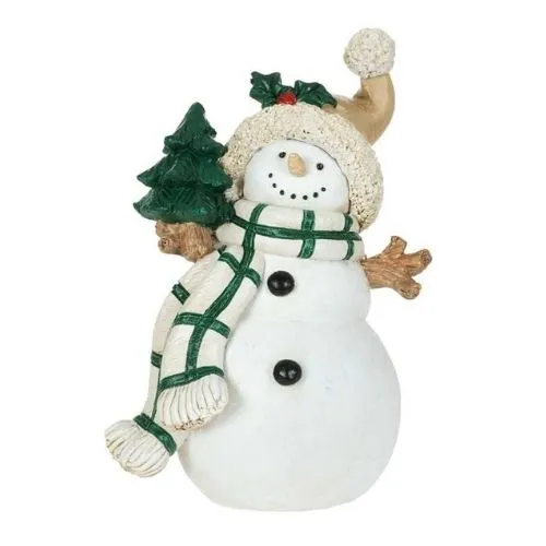 Figurine de bonhomme de neige avec sapin