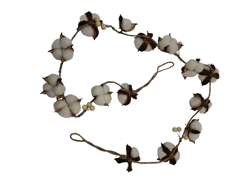 Guirlande de corde de boules de coton