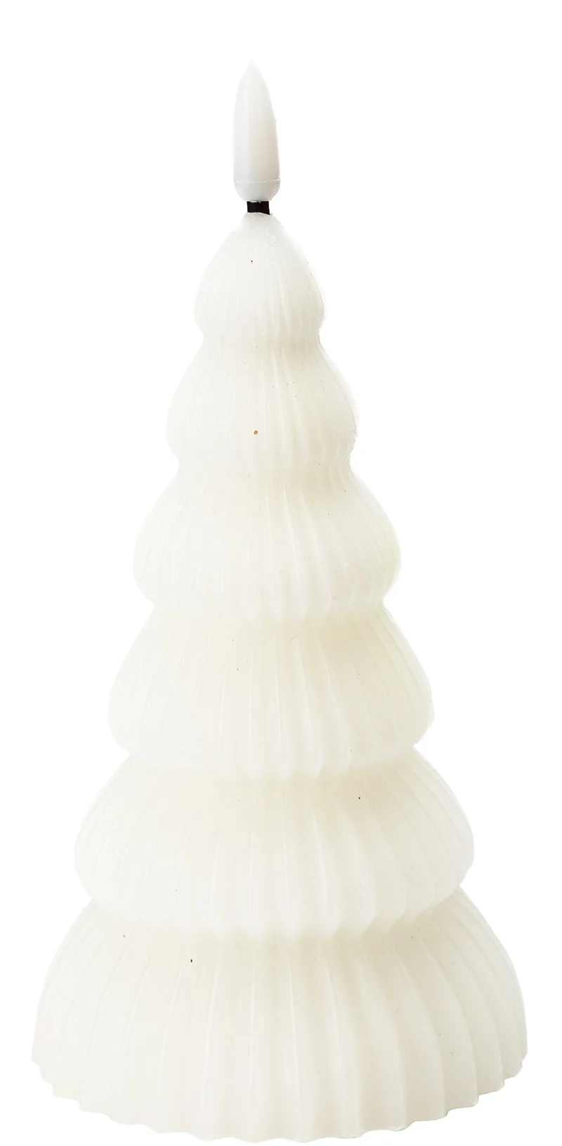 Bougie décorative sapin blanc en cire