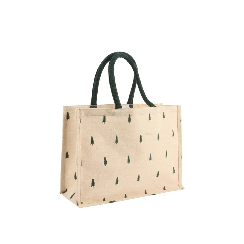 Sac cadeau réutilisable motifs sapins