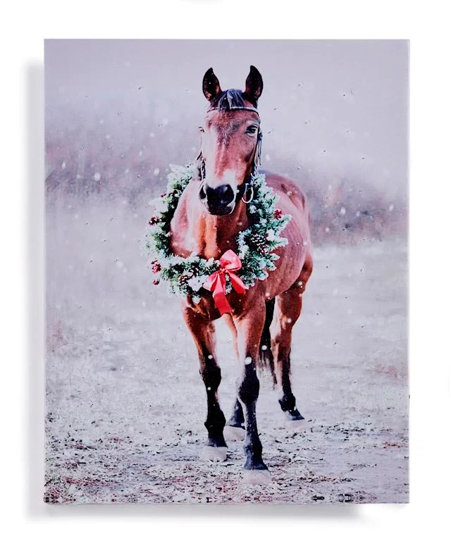Toile lumineuse avec cheval
