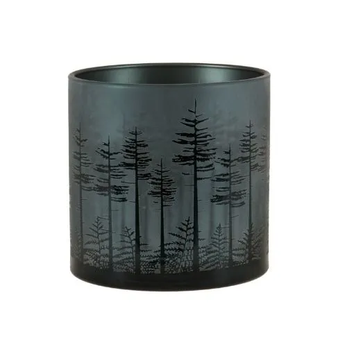 Porte-bougie décoratif forêt de conifères
