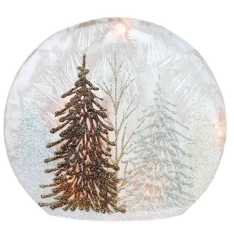 Lanterne ronde à motif hivernal