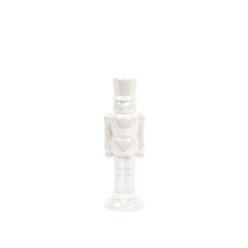 Casse-noisette décoratif blanc en céramique
