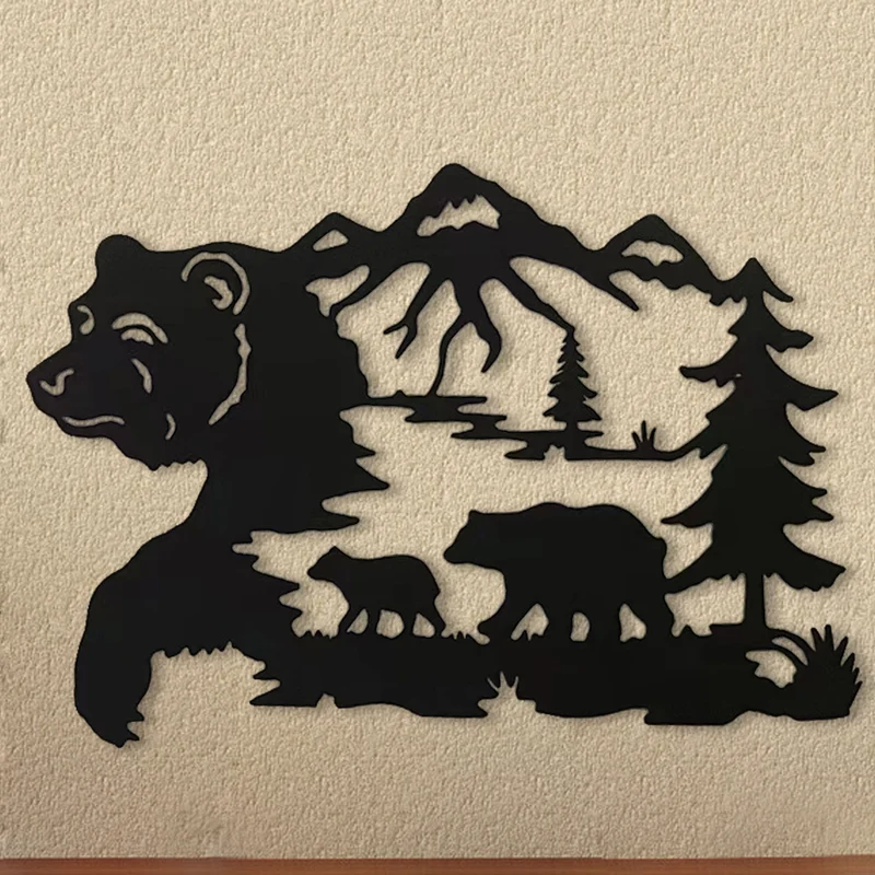 Art mural en métal - Ours