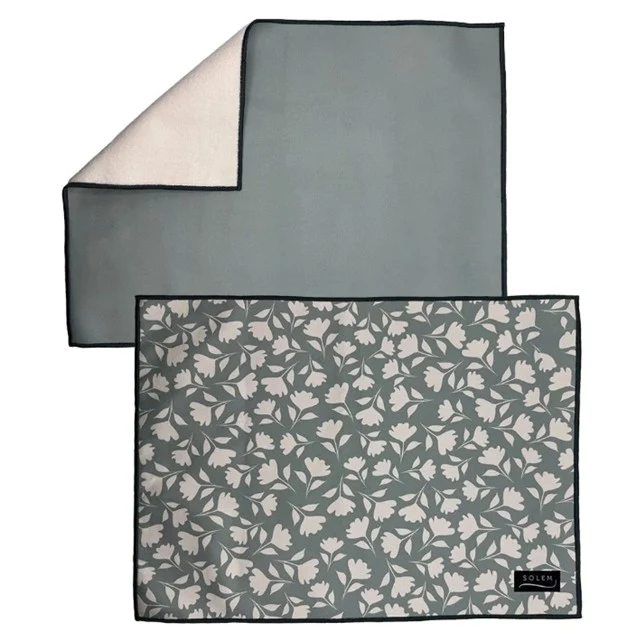 Tapis de séchage vaisselle Fleur de Sauge – Lot de 2 - SOLEM