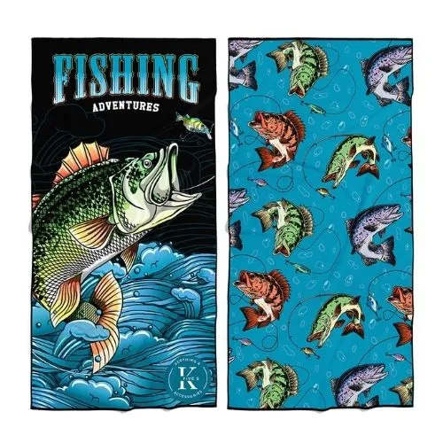 Serviette en microfibre "Aventure de pêche" - K5 Clothing