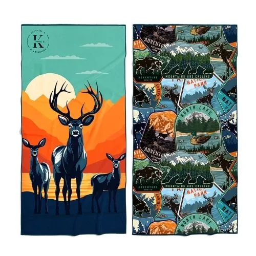 Serviette en microfibre "Passionné de chasse" - K5 Clothing