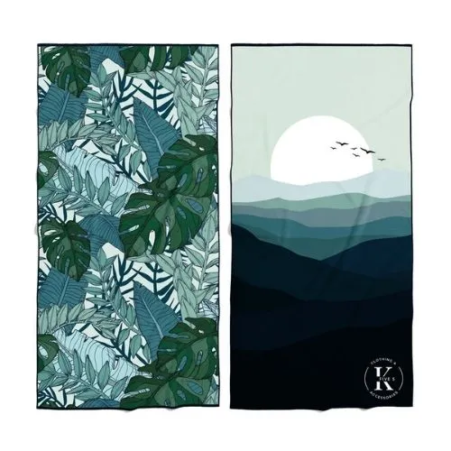 Serviette en microfibre "Émeraude sauvage" - K5 Clothing