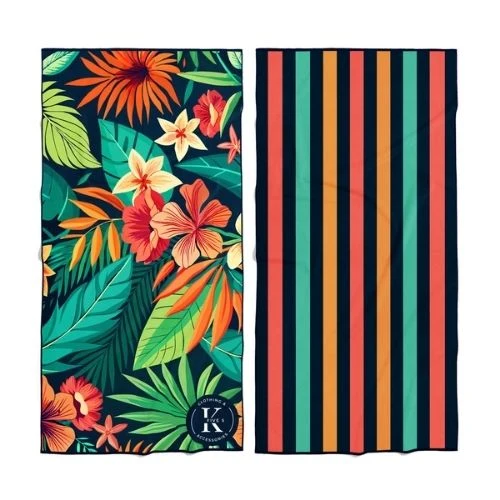 Serviette en microfibre "Brise florale" - K5 Clothing