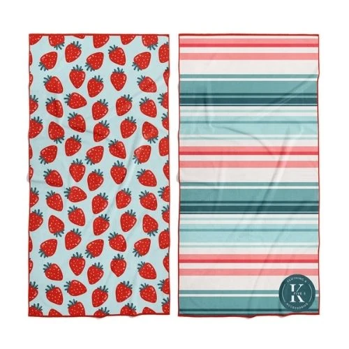 Serviette en microfibre "Fraise à gogo" - K5 Clothing