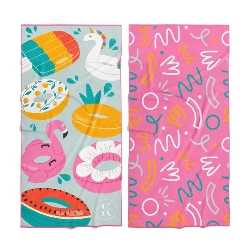Serviette en microfibre "Piscine en folie" - K5 Clothing