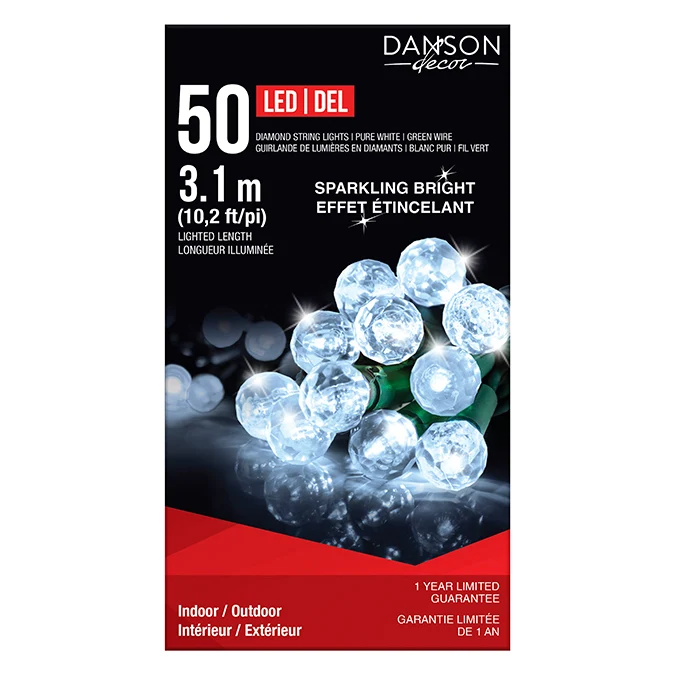 Set de 50 lumières LED blanc pur
