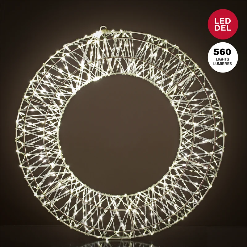Couronne lumineuse en métal