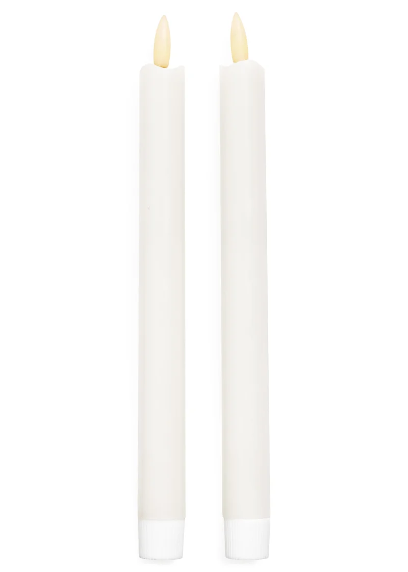 Chandelles LED blanches style classique