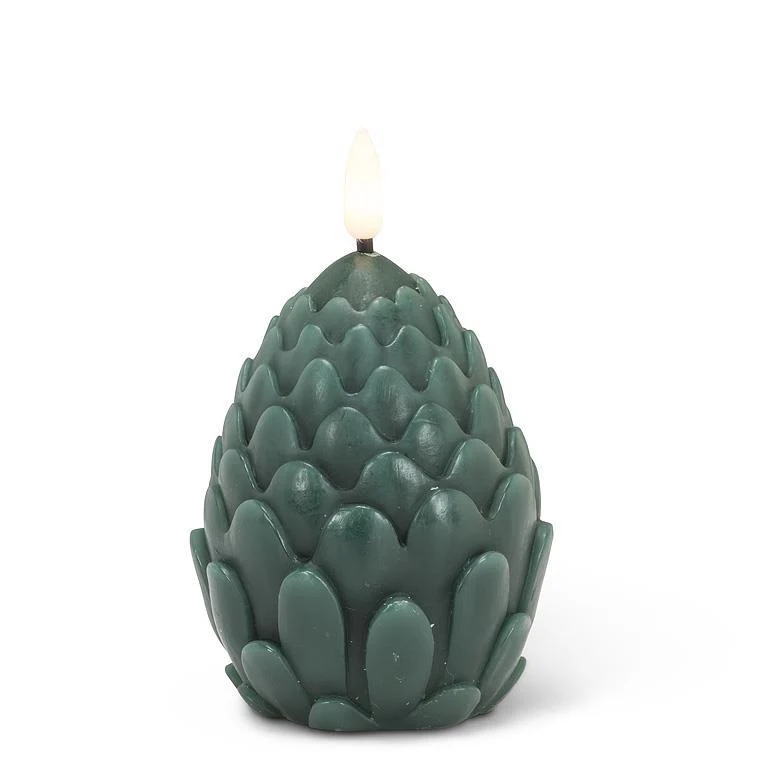 Chandelle en forme de cocotte verte