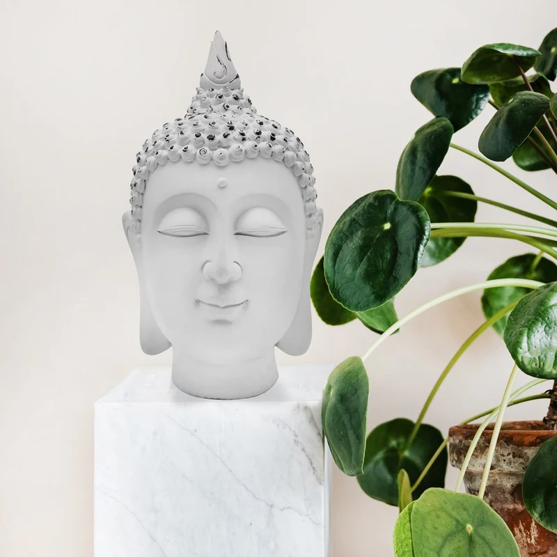 Tête de Bouddha blanche