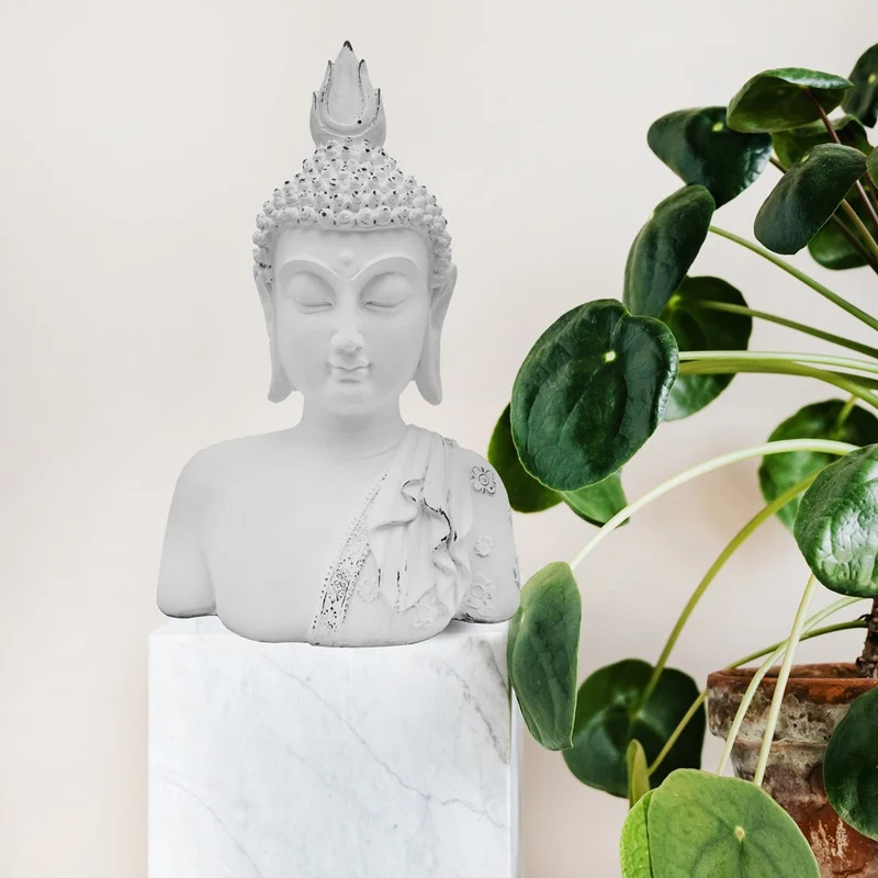 Buste de Bouddha blanc