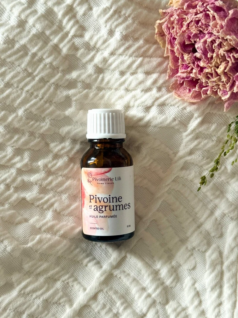 Huile parfumée Pivoine et Agrumes - Pivoinerie Lili