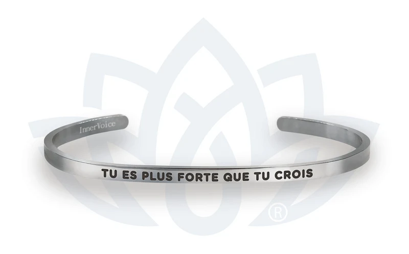 Bracelet Voix intérieure "Tu es plus forte que tu crois"