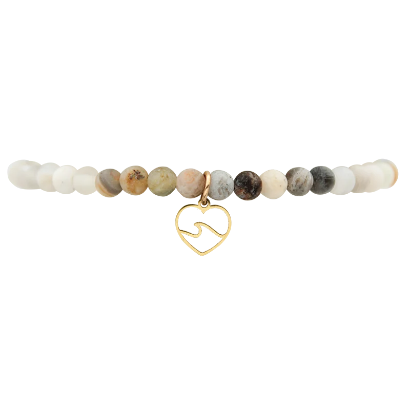 Bracelet coeur et vague