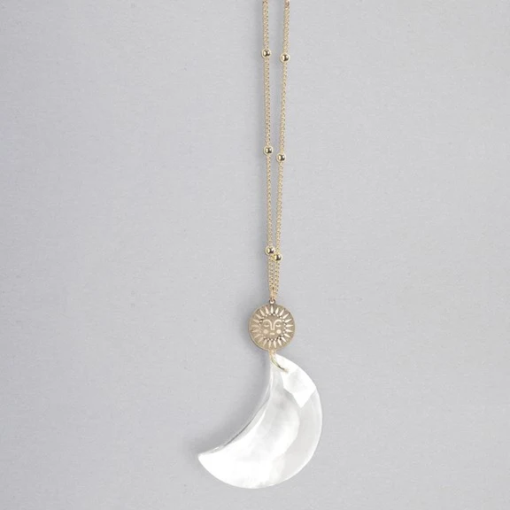 Mini capteur de lumière – Lune et soleil dorés avec cristal facetté