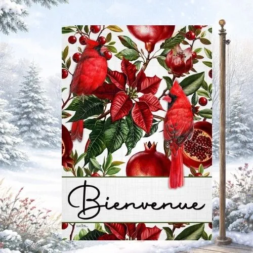 Drapeau décoratif "Bienvenue les Cardinals"