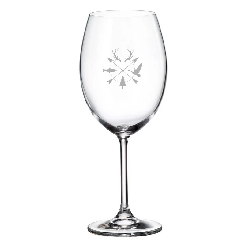 Coupe à vin – Motifs chasse