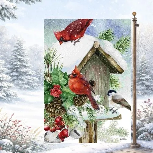 Drapeau décoratif "La Cabane de bois"