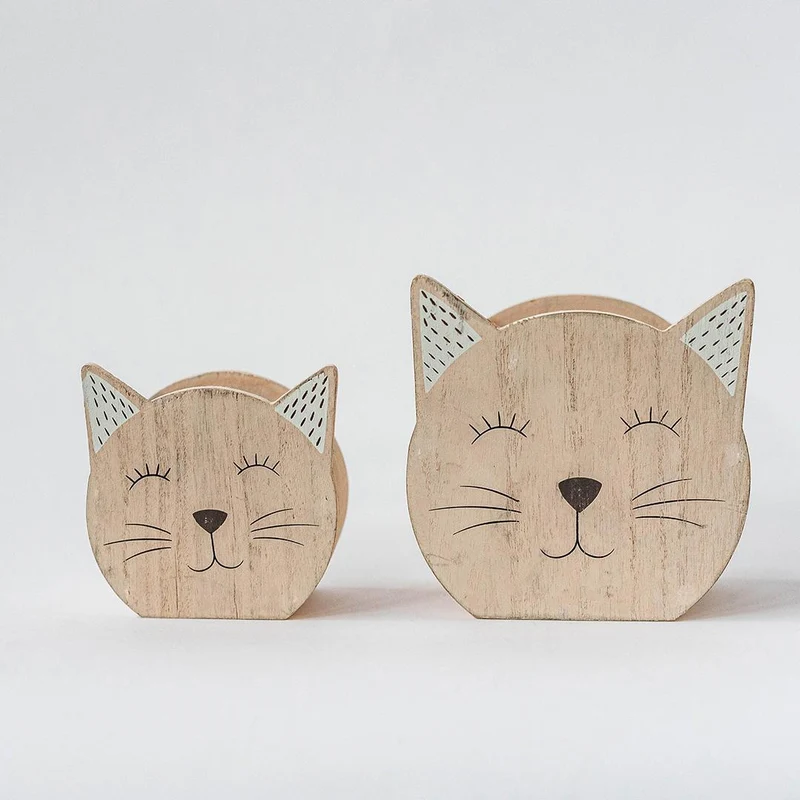 Boîte de rangement en forme de chat