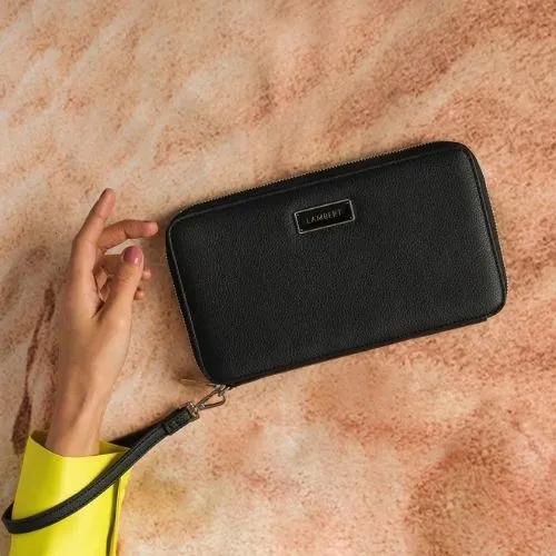 Étui à passeport familial Le Ines noir - Lambert