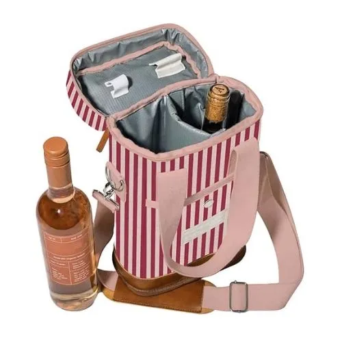Sac isotherme rayé pour bouteille - Chantal Lacroix