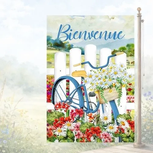 Drapeau décoratif "Bicyclette"