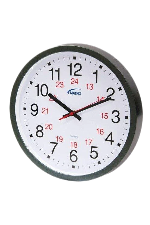 Horloge 12/24 h murale à pile