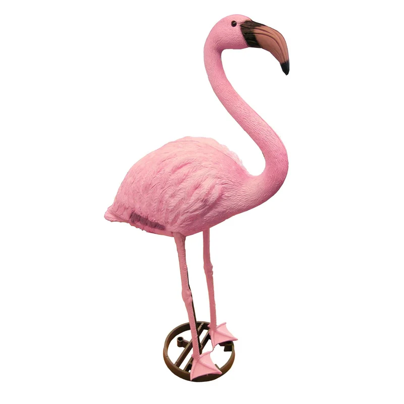 Flamant rose Imitation - Pied inclus - Hauteur 90CM