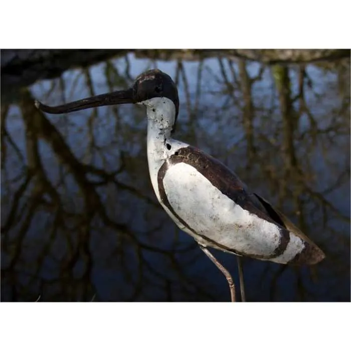 AVOCETTE MOYENS OISEAU EN METAL RECYCLE