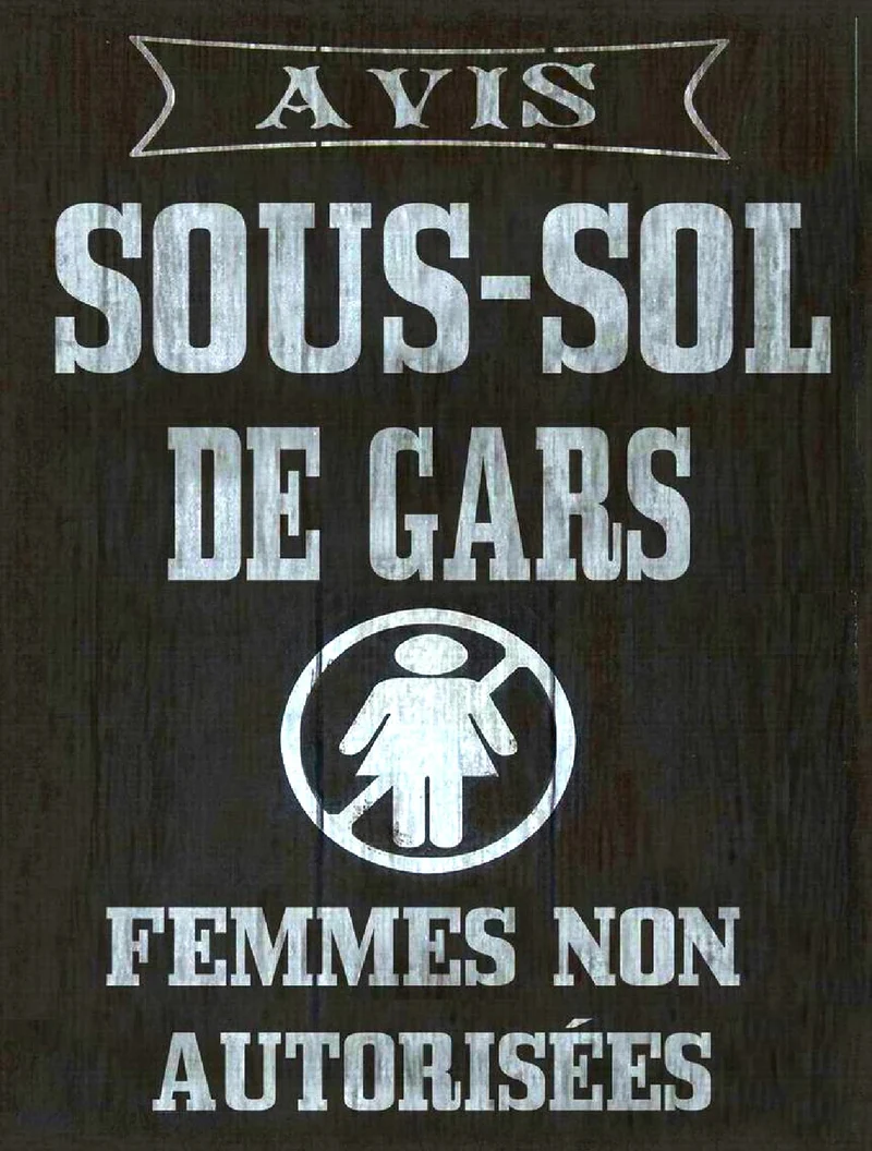 Plaque à suspendre "Sous-sol de gars"