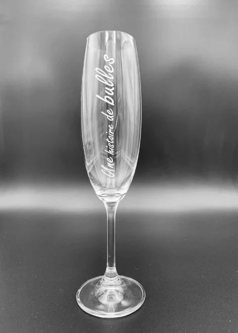 Flûte à champagne "Une histoire de bulles"