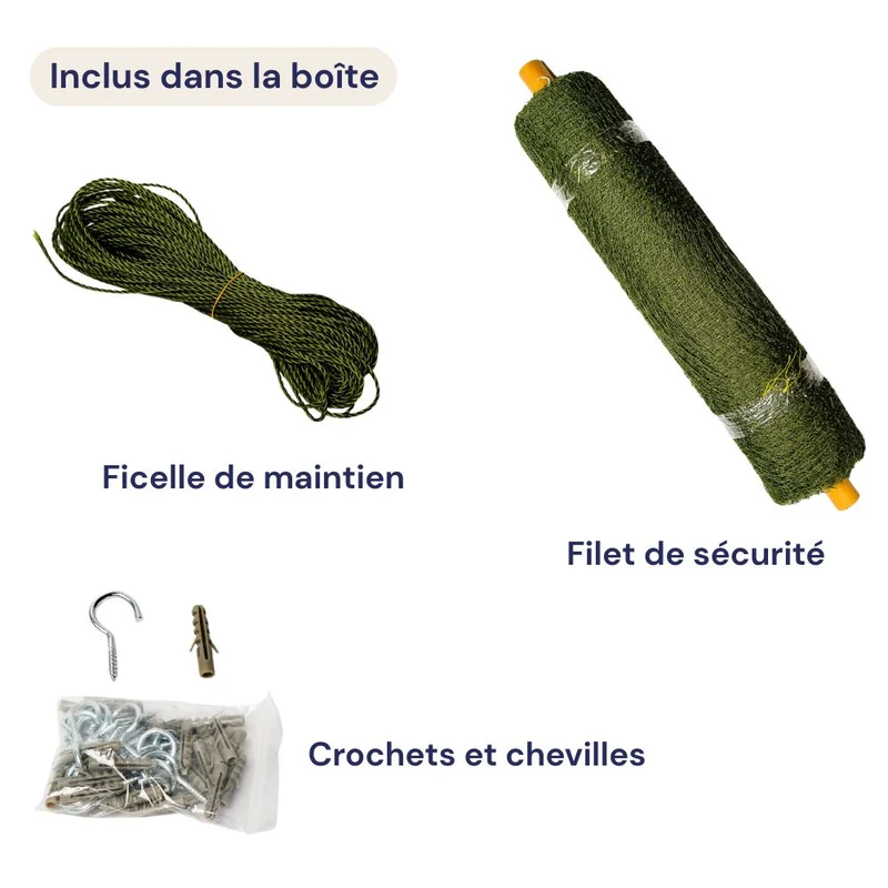 Filet de protection pour chat - Balcon, Fenêtre