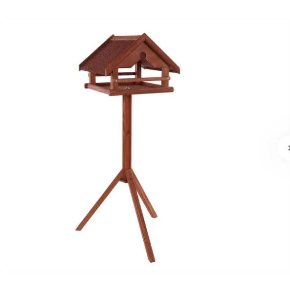 Mangeoire pour oiseaux du jardin avec support - Dafor - Bois