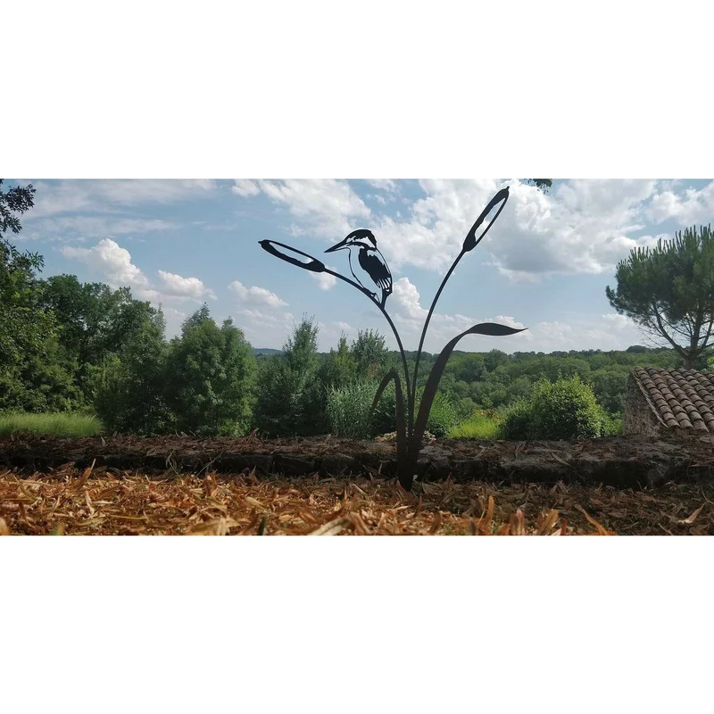 Martin Pêcheur - Silhouette en acier corten