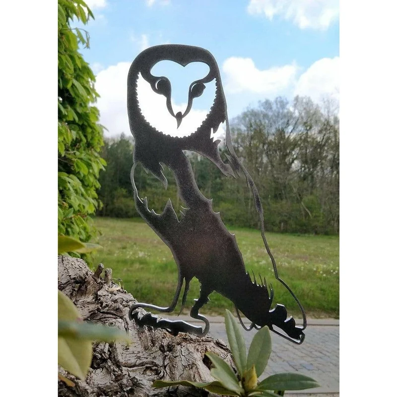 Chouette - Silhouette en acier corten