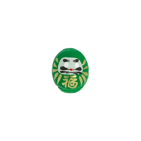 Daruma Traditionnel Vert - Petit, Santé - Fabriqué au Japon